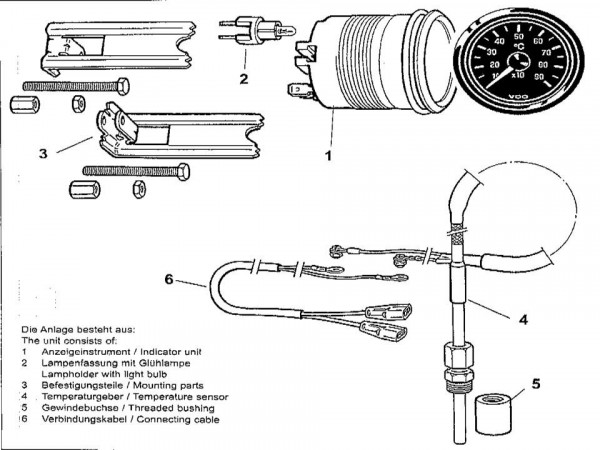 VDO Pyrometer-Anlage