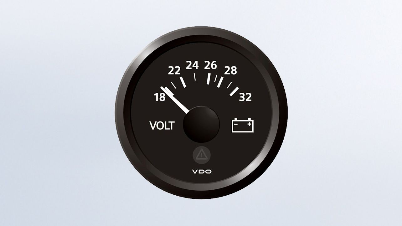 Vdo Spannungsanzeige 12V Vdo Batterie Voltmeter Einheit Voltmeter  Instrument Zubehör