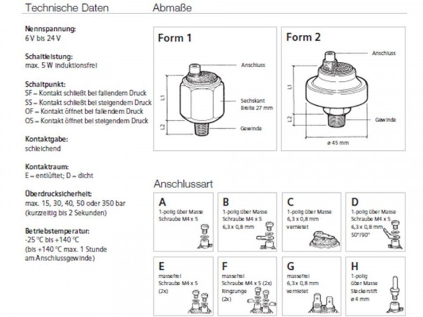 VDO Druckschalter