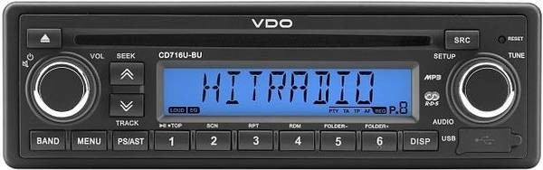 12V Radio VDO CD716U-BU