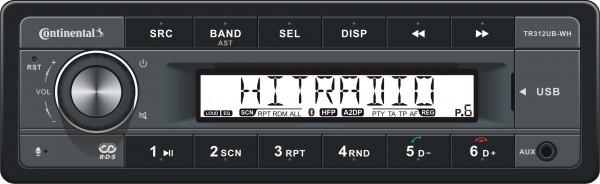 12V Radio Conti TR312UB-WH
